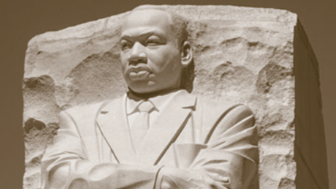 MLK statue is shown