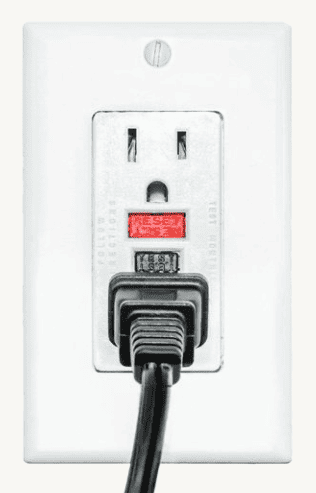 An electrical outlet is pictured